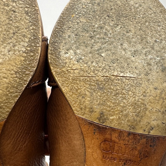 Chloe Brown Leather Loafer Heels, EU 38 US 7.5 - Picture 11 of 12